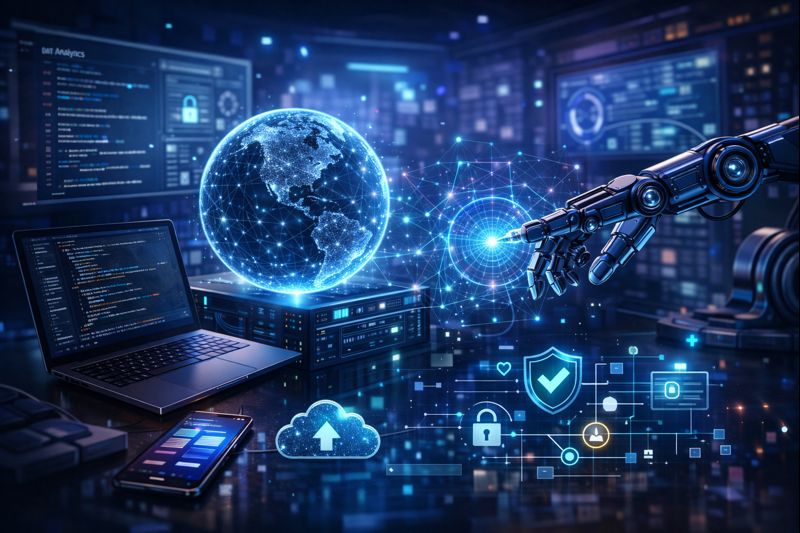 Modern technology workspace